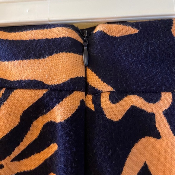Premise orange & navy midi pencil skirt - NWT - size 10 - Picture 9 of 12